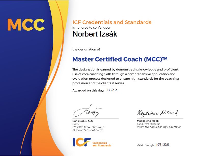 ICF MCC Izsak Norbert